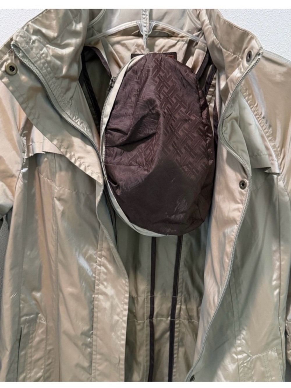 Cole Haan Chic Rain Coat with Back Bow - Picture 10 of 12